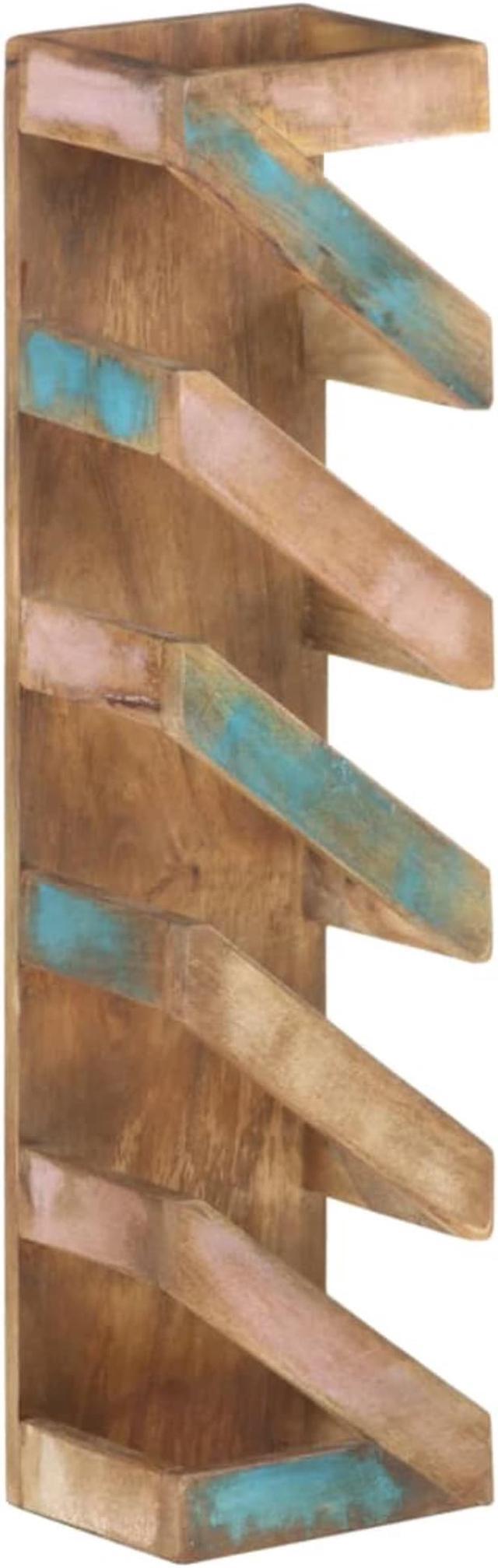 Alt view image 2 of 17 - vidaXL Wine Rack for 5 Bottles Solid Reclaimed Wood