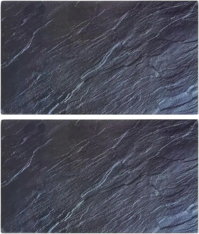 Alt view image 2 of 10 - vidaXL Chopping Boards 2 pcs with Natural Stone Pattern Tempered Glass