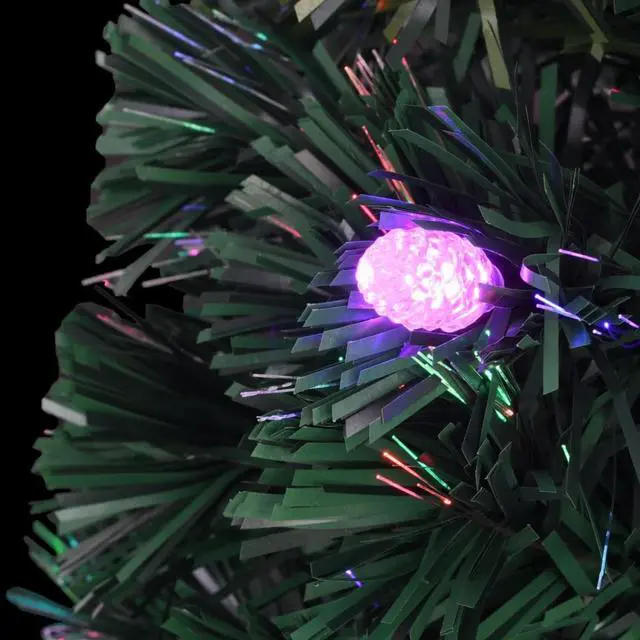 Alt view image 5 of 13 - vidaXL Artificial Christmas Tree with Stand/LED 59.1" Fiber Optic