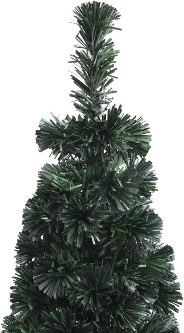 Alt view image 5 of 16 - vidaXL Artificial Slim Christmas Tree with Stand 47.2" Fiber Optic