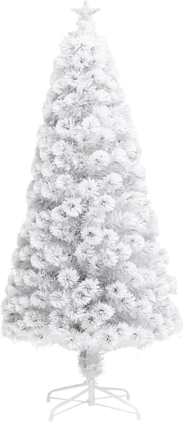Main image of vidaXL Artificial Christmas Tree with LED White 59.1" Fiber Optic