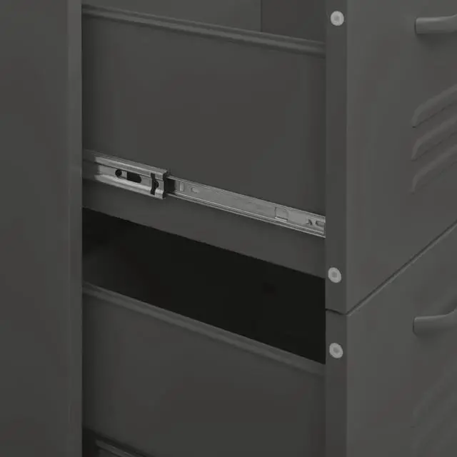 Alt view image 10 of 15 - vidaXL Drawer Cabinet Filing Cabinet Freestanding Cabinet Anthracite Steel