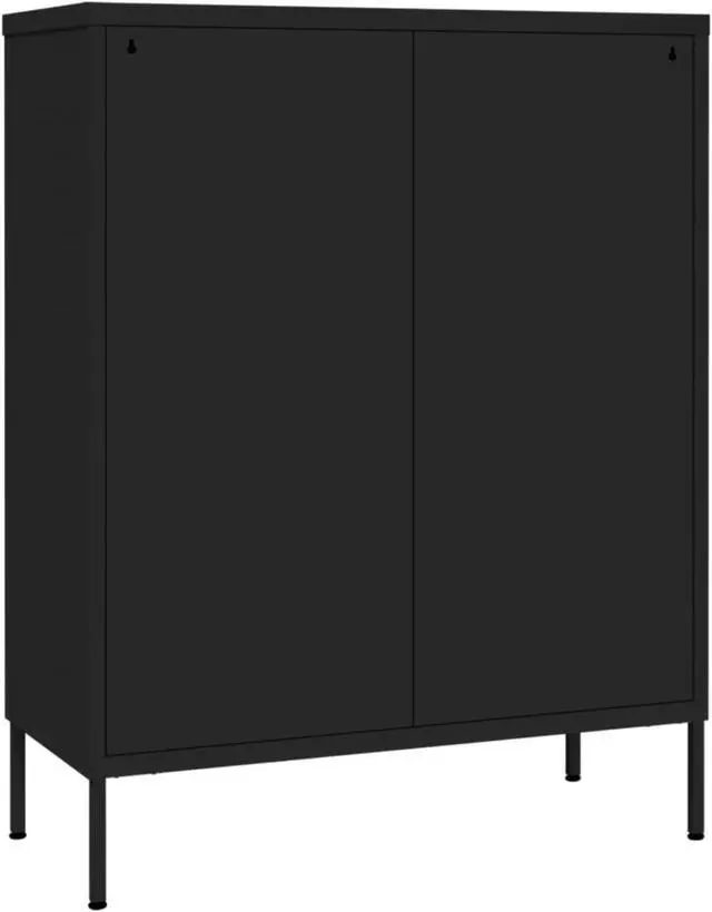 Alt view image 13 of 17 - vidaXL Drawer Cabinet File Cabinet Freestanding Storage Cabinet Black Steel