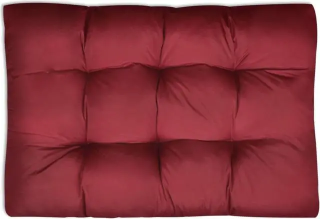 Alt view image 3 of 11 - vidaXL Chair Cushion Outdoor Pallet Seat Cushion Sofa Pad Wine Red Fabric