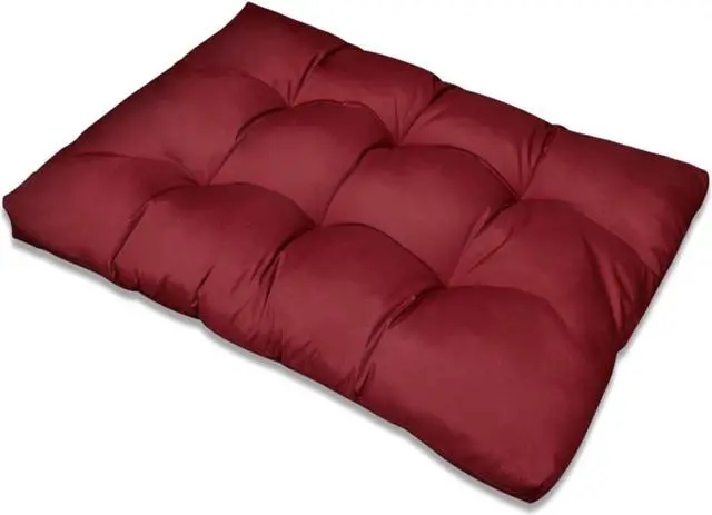 Alt view image 4 of 11 - vidaXL Chair Cushion Outdoor Pallet Seat Cushion Sofa Pad Wine Red Fabric