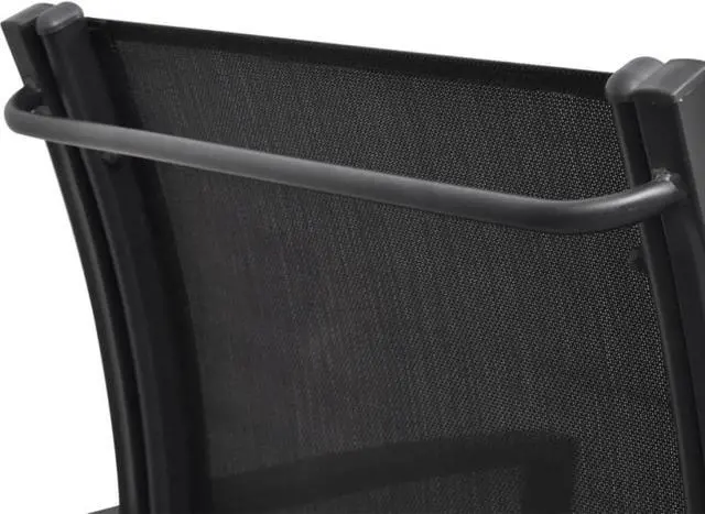 Alt view image 6 of 13 - vidaXL 2 Seater Patio Bench 51.6" Steel and Textilene Black