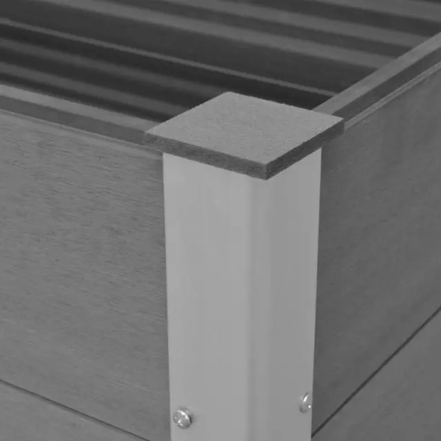 Alt view image 2 of 17 - vidaXL Garden Raised Bed WPC 39.4"x19.7"x21.3" Gray