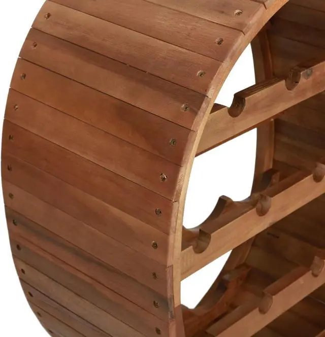Alt view image 5 of 9 - vidaXL Wine Rack 13 Bottles Solid Acacia Wood