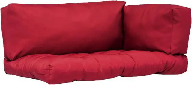 Alt view image 5 of 15 - vidaXL Chair Cushion 3 Pcs Outdoor Pallet Seat Cushion Sofa Pad Red Fabric