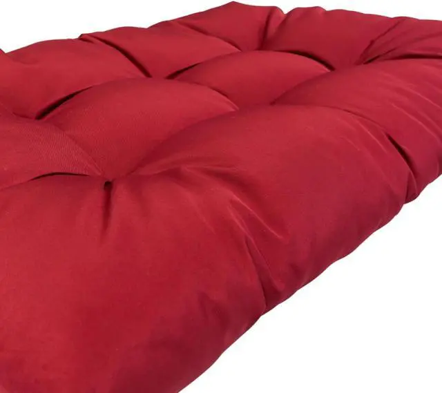 Alt view image 8 of 15 - vidaXL Chair Cushion 3 Pcs Outdoor Pallet Seat Cushion Sofa Pad Red Fabric