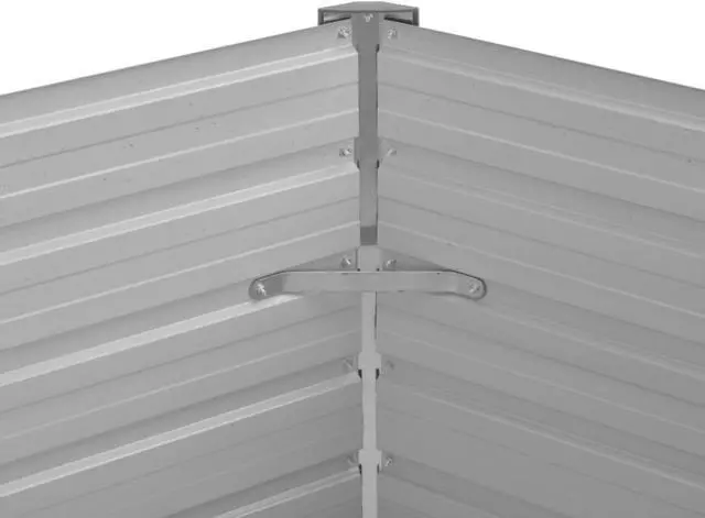 Alt view image 7 of 10 - vidaXL Raised Garden Bed Raised Flower Bed Galvanized Steel Patio Planter Brown