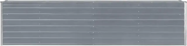 Alt view image 7 of 17 - vidaXL Raised Garden Bed Galvanized Steel Gray Patio Plant Stand Vase Planter
