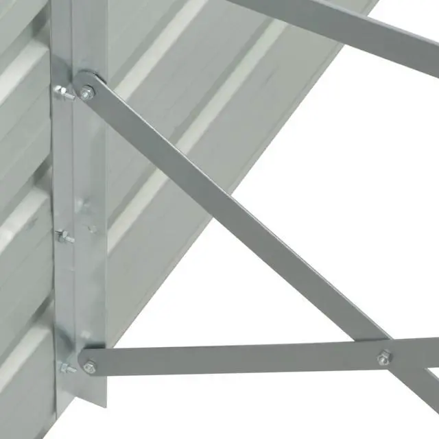 Alt view image 9 of 17 - vidaXL Raised Garden Bed Galvanized Steel Gray Patio Plant Stand Vase Planter