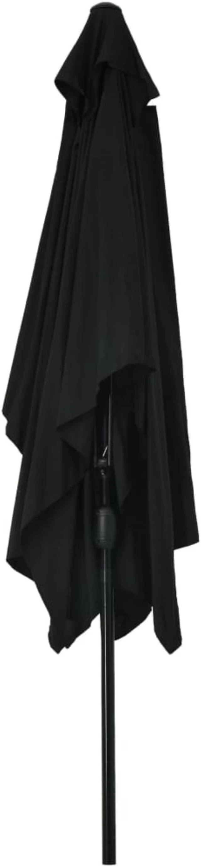 Alt view image 4 of 6 - vidaXL Outdoor Parasol with Metal Pole 118"x78.7" Black