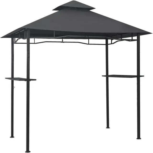 Main image of vidaXL BBQ Gazebo 7.9'x4.9'x8.4' Anthracite Steel