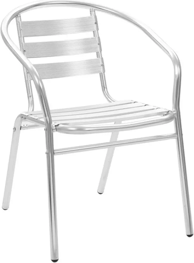 Alt view image 5 of 13 - vidaXL 5 Piece Patio Dining Set Aluminum Silver