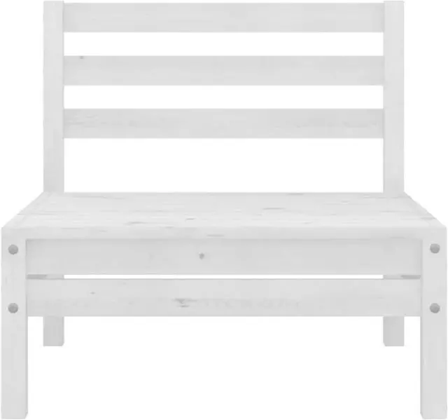 Main image of vidaXL Patio Middle Sofa White Solid Pinewood