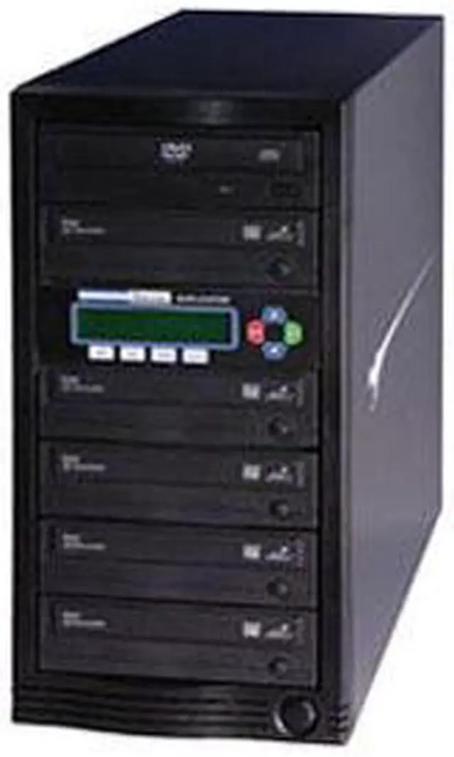 Alt view image 3 of 8 - Kanguru Black 1 to 5 24X DVD+R 22X DVD+RW 12X DVD+R DL 24X DVD-R 22X DVD-RW 52X CD-R DVD Duplicator Model U2-DVDDUPE-S5