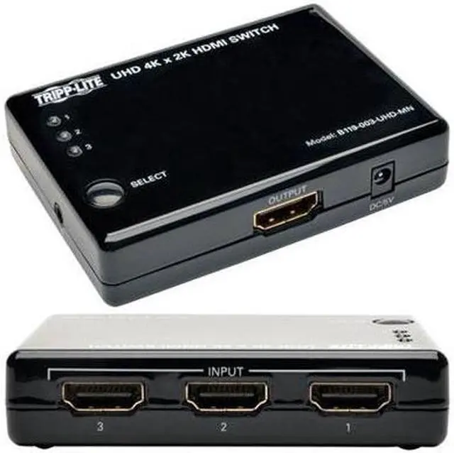 Alt view image 13 of 17 - Tripp Lite 3 Port Hdmi Mini Switch For Video And Audio 4K X 2K Uhd 30 Hz