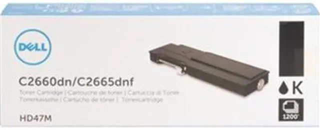 Alt view image 7 of 9 - Dell Black Toner Cartridge (OEM# 593-BBBM) (1 200 Yield) HD47M