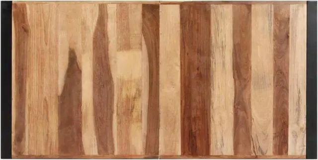 Alt view image 4 of 13 - vidaXL Dining Table 55.1"x27.6"x29.5" Solid Wood with Sheesham Finish