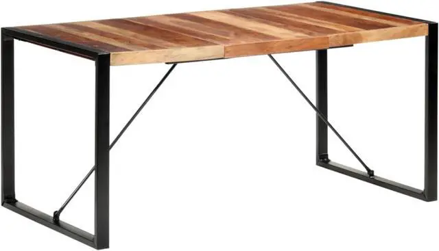 Main image of vidaXL Dining Table 63"x31.5"x29.5" Solid Wood with Sheesham Finish