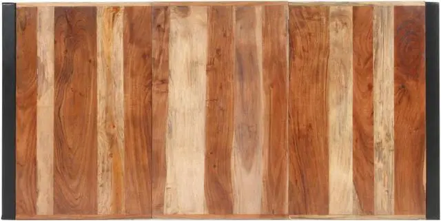 Alt view image 4 of 13 - vidaXL Dining Table 63"x31.5"x29.5" Solid Wood with Sheesham Finish