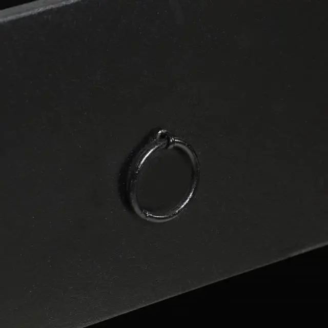 Alt view image 11 of 18 - vidaXL Sideboard Kitchen Storage Cabinet Black Solid Wood Acacia and Mango