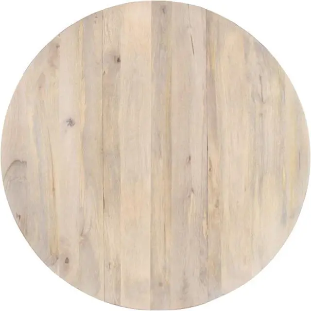 Alt view image 6 of 13 - vidaXL Dining Table Round 43.3"x29.9" Solid Mango Wood