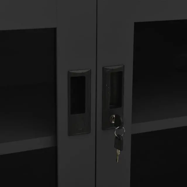 Alt view image 8 of 17 - vidaXL Office Cabinet Storage Cabinet Home Display Cabinet Anthracite Steel