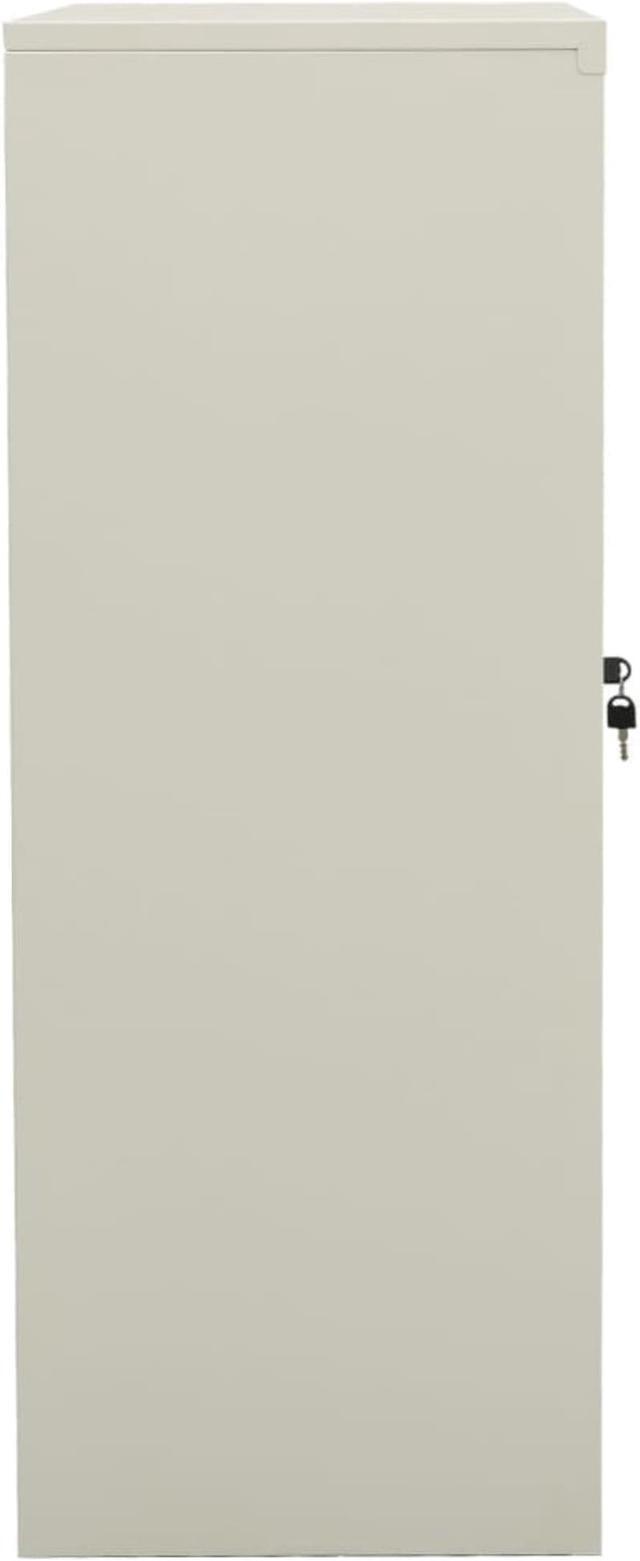 Alt view image 10 of 15 - vidaXL Office Cabinet Storage Cabinet Home Display Cabinet Light Gray Steel