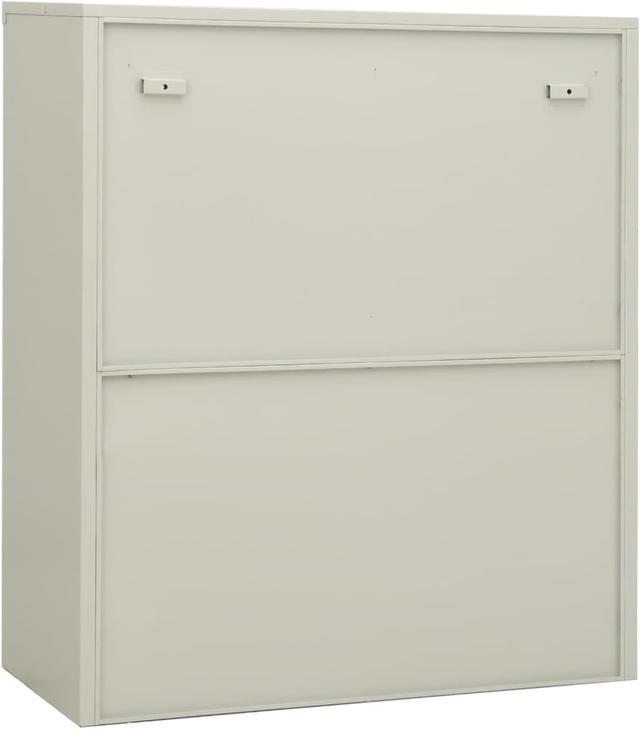 Alt view image 11 of 15 - vidaXL Office Cabinet Storage Cabinet Home Display Cabinet Light Gray Steel
