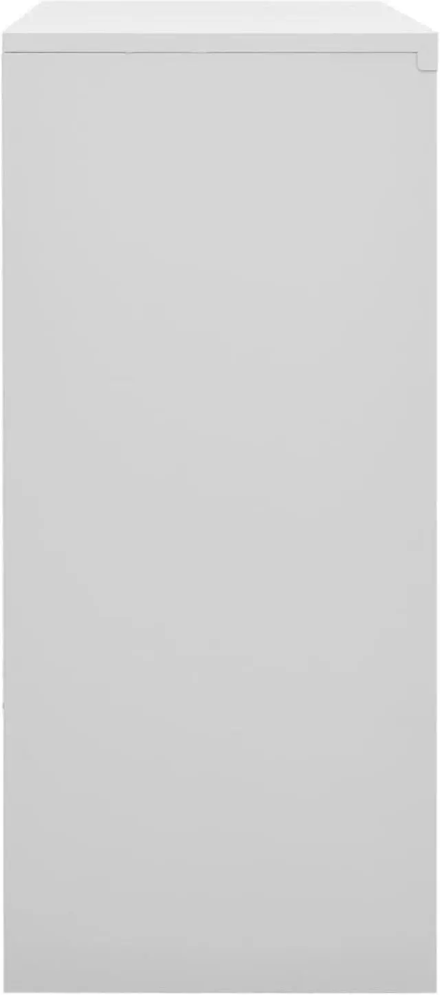 Alt view image 11 of 17 - vidaXL Filing Cabinet Storage File Cabinet with Sliding Door Light Gray Steel