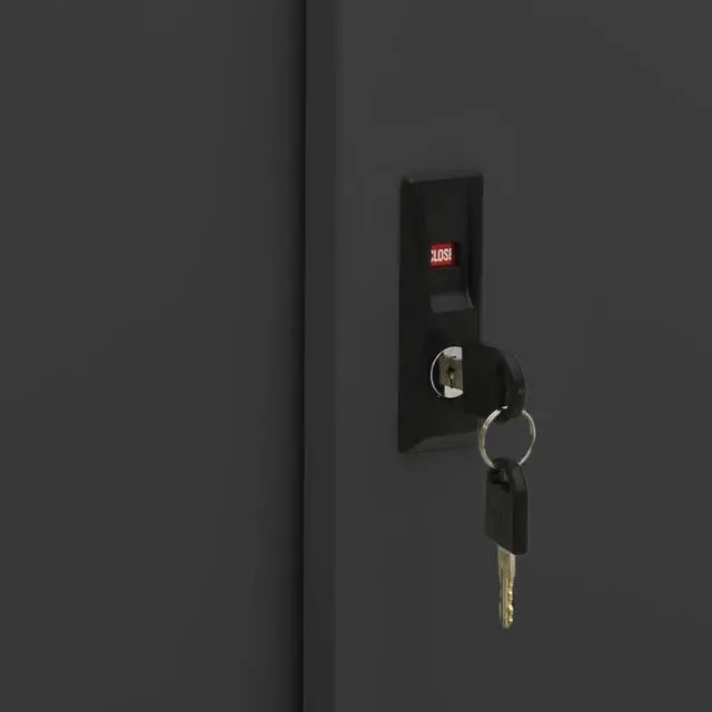 Alt view image 8 of 18 - vidaXL Office Cabinet with Sliding Door Anthracite 35.4" Steel Side Cabinet