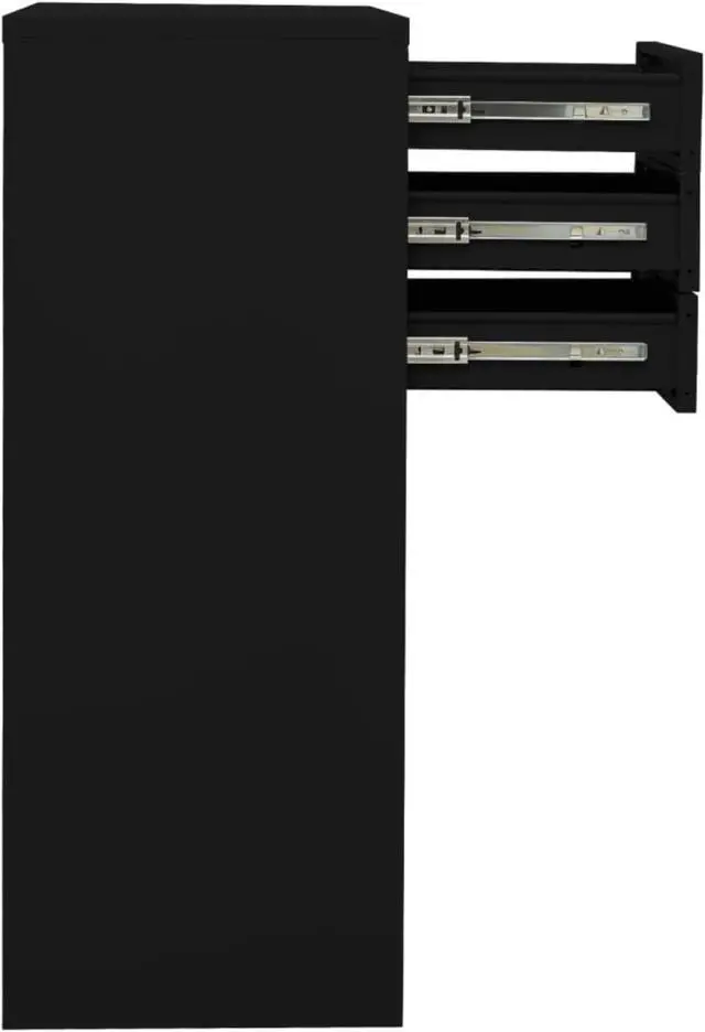 Alt view image 6 of 17 - vidaXL Office Cabinet Black 35.4"x15.7"x40.2" Steel