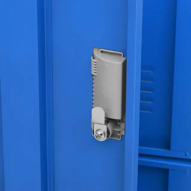 Alt view image 8 of 16 - vidaXL Locker Cabinet Storage Cabinet File Cabinet Light Gray and Blue Steel