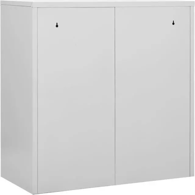 Alt view image 11 of 16 - vidaXL Locker Cabinet Storage Cabinet File Cabinet Light Gray and Blue Steel