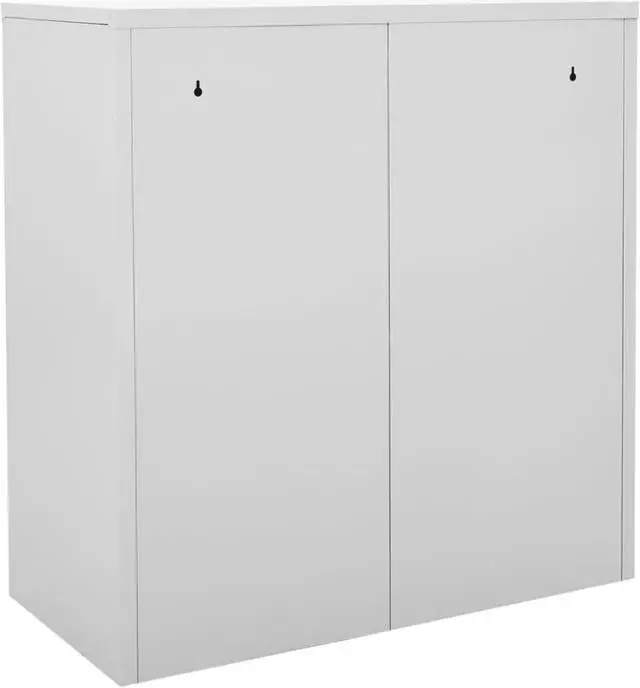 Alt view image 11 of 17 - vidaXL Locker Cabinet Office Storage Cabinet File Cabinet Light Gray Steel