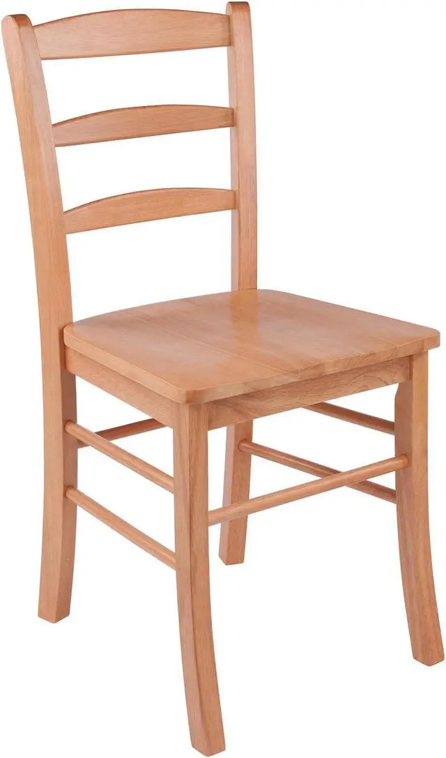Alt view image 5 of 7 - Benjamin 2-Pc Ladder-back Chair Set, Light Oak