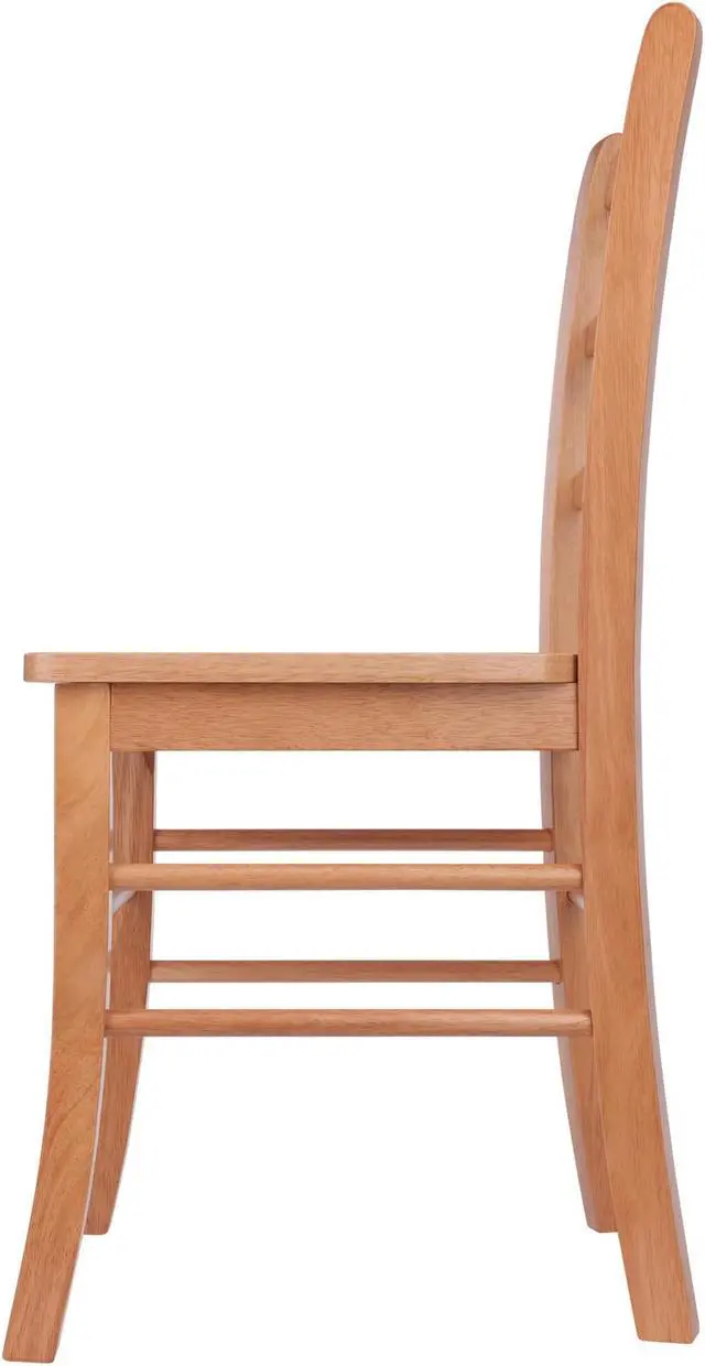 Alt view image 3 of 7 - Benjamin 2-Pc Ladder-back Chair Set, Light Oak