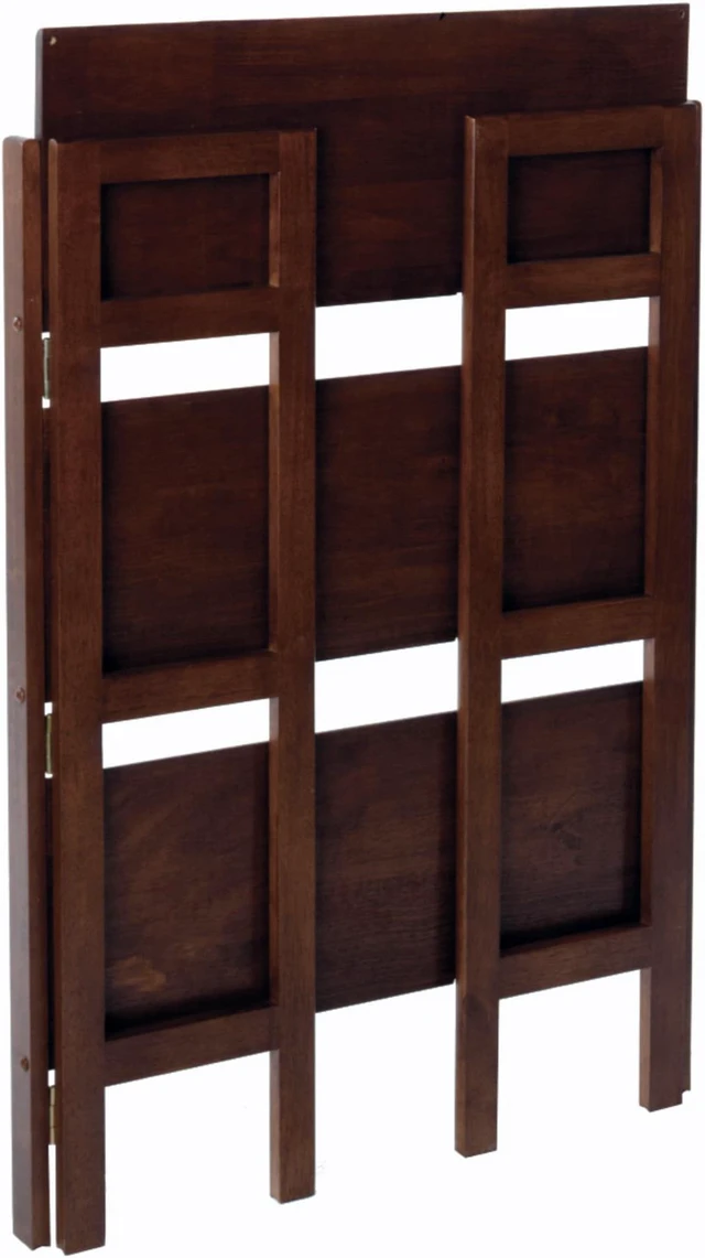 Alt view image 8 of 17 - Winsome Trading Inc 94896 3 Tier Walnut Stackable Folding Book Shelf