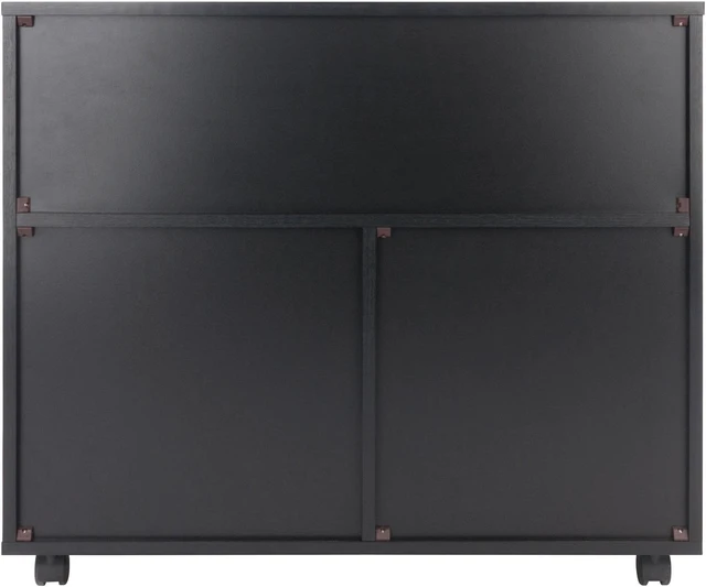 Alt view image 5 of 13 - Halifax Wide Storage Cabinet, 3-Small & 2-Wide Drawers, Black