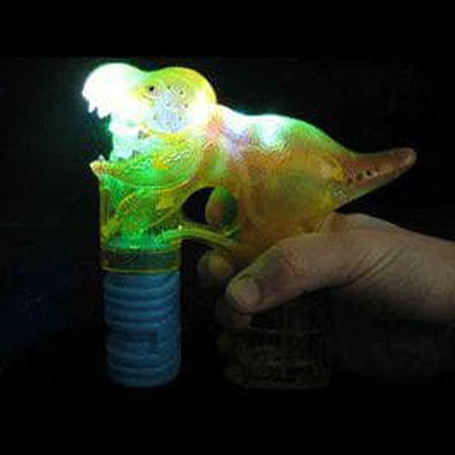 Main image of T Rex Dinosaur Lighted Bubble Gun