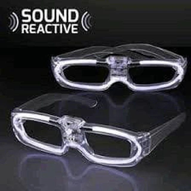Alt view image 2 of 3 - blinkee Sound Activated Glasses White