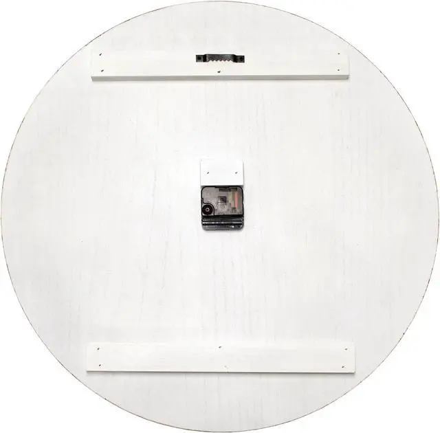 Alt view image 3 of 8 - Elegant Designs Wood Plank 23" Large Coastal Rustic Wall Clock, White Wash