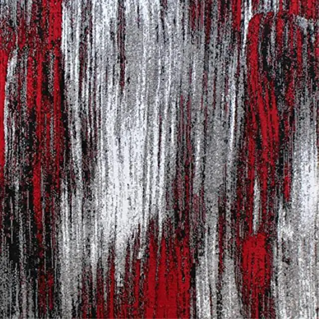 Alt view image 5 of 18 - Rylan Collection 8' x 10' Red Scraped Design Area Rug - Olefin Rug with Jute Backing - Living Room, Bedroom, Entryway