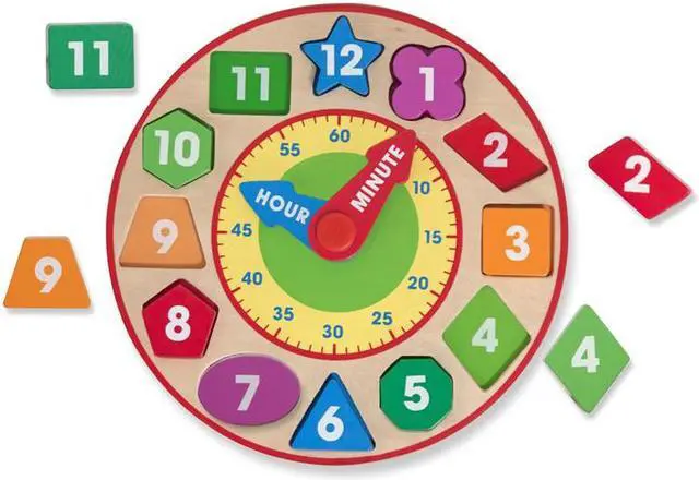 Alt view image 19 of 19 - Melissa & Doug Shape Sorting Clock - Wooden Educational Toy