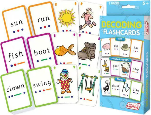 Alt view image 7 of 12 - Junior Learning JRL211 Decoding Flash Cards