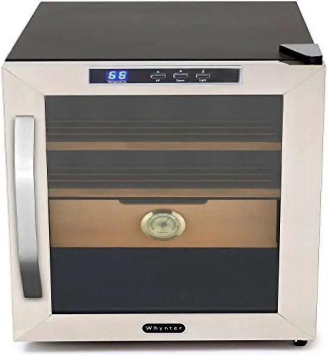 Alt view image 7 of 15 - Whynter Stainless Steel 1.2 cu. ft. Cigar Cooler Humidor