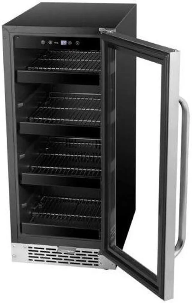 Alt view image 4 of 14 - Whynter BBR-838SB 15 inch Built-In 80 Can Undercounter Stainless Steel Beverage Refrigerator with Reversible Door, Digital Control, Lock and Carbon Filter
